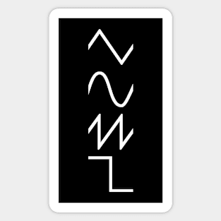 ANALOG SYNTHESIZER SINUS SAW SQUARE TRIANGLE WAVEFORM #2 Sticker